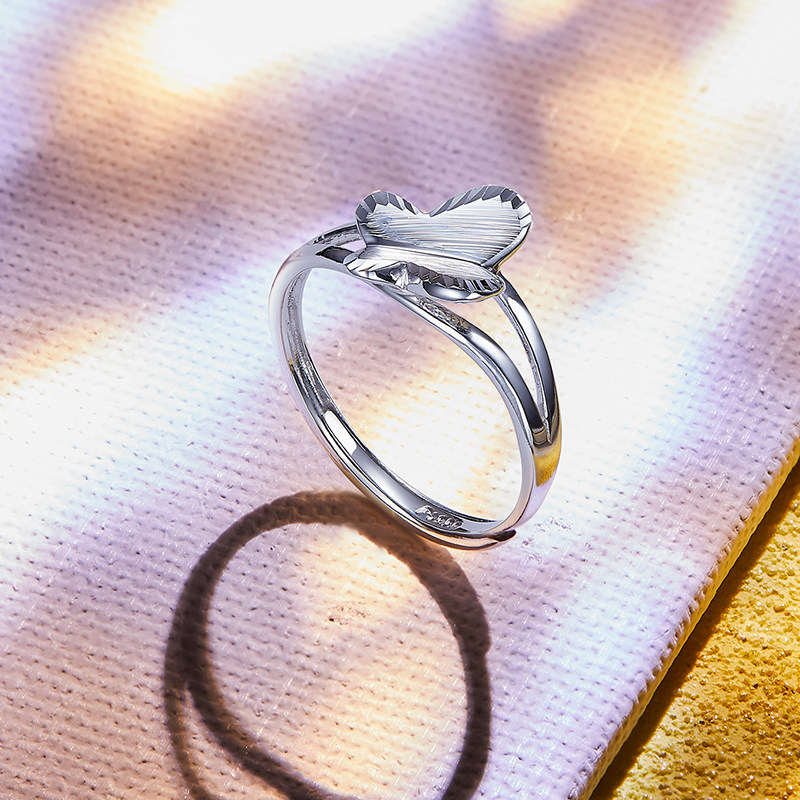 全城热恋正品pt950铂金戒指蝴蝶活口白金金时尚女戒手饰