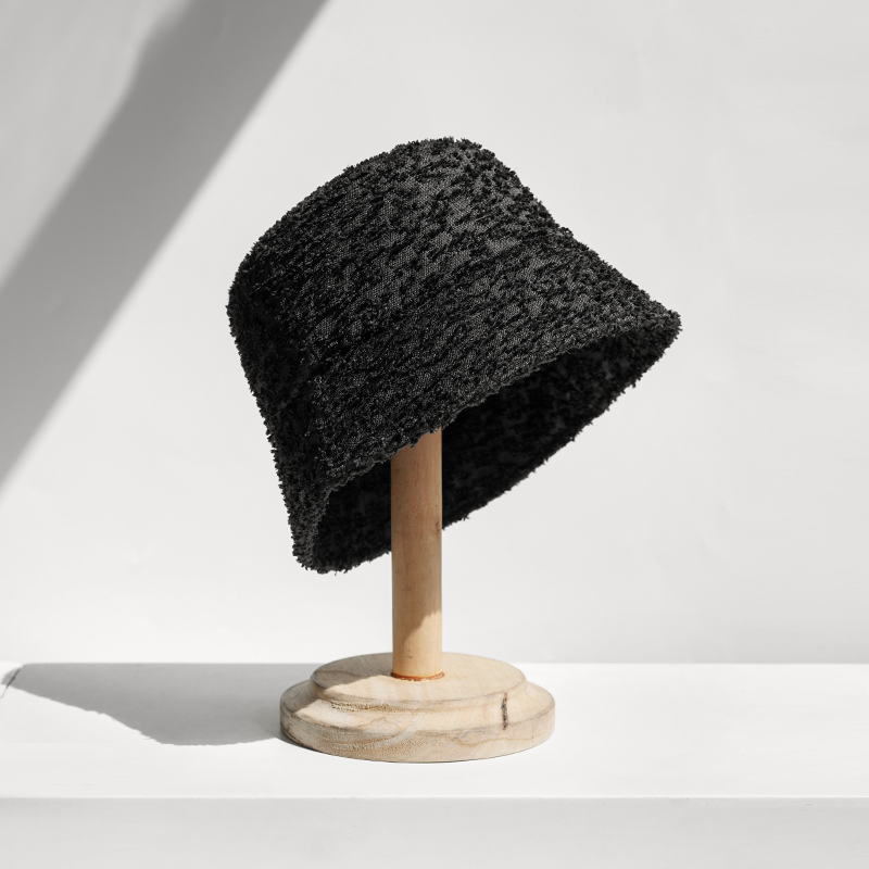 帽子复古提花设计创意渔夫女优雅潮盆帽保暖帽子