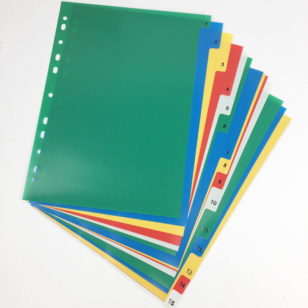 分页分类隔页彩色本分分隔计划办公学习15页分页纸
