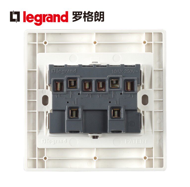 tcl罗格朗开关插座86型墙壁电源插座a6系列四开四位单控开关