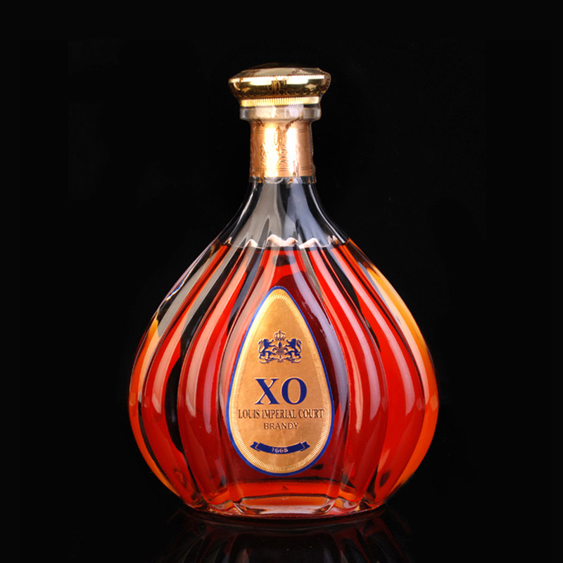 一瓶送一洋酒xo白兰地2瓶礼盒盒装金樽700ml白兰地