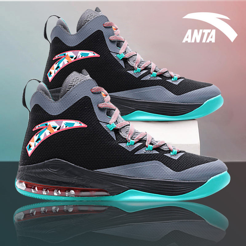 安踏神盾一代篮球鞋男2023夏季新款高帮护踝星轨气垫减震运动鞋子-mc