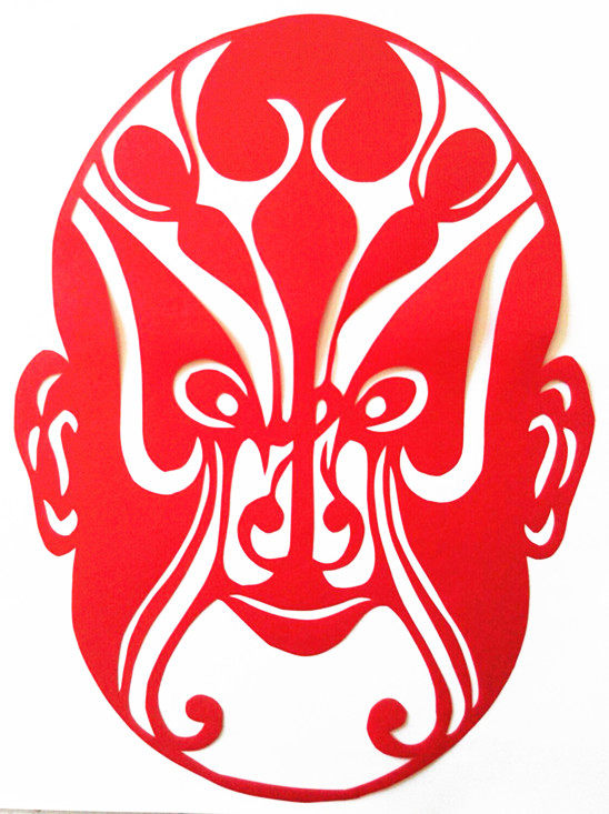 纯手工脸谱剪纸作品chinesepapercuttingfacebookpapercut