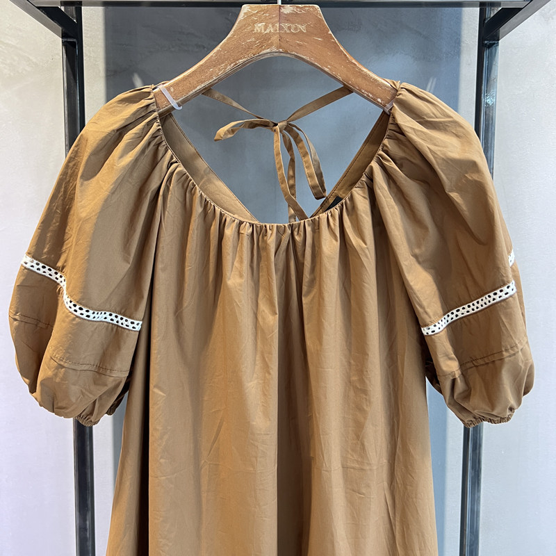 麦寻女装专柜正品夏款qlsup073泡泡连衣裙洋气减龄连衣裙