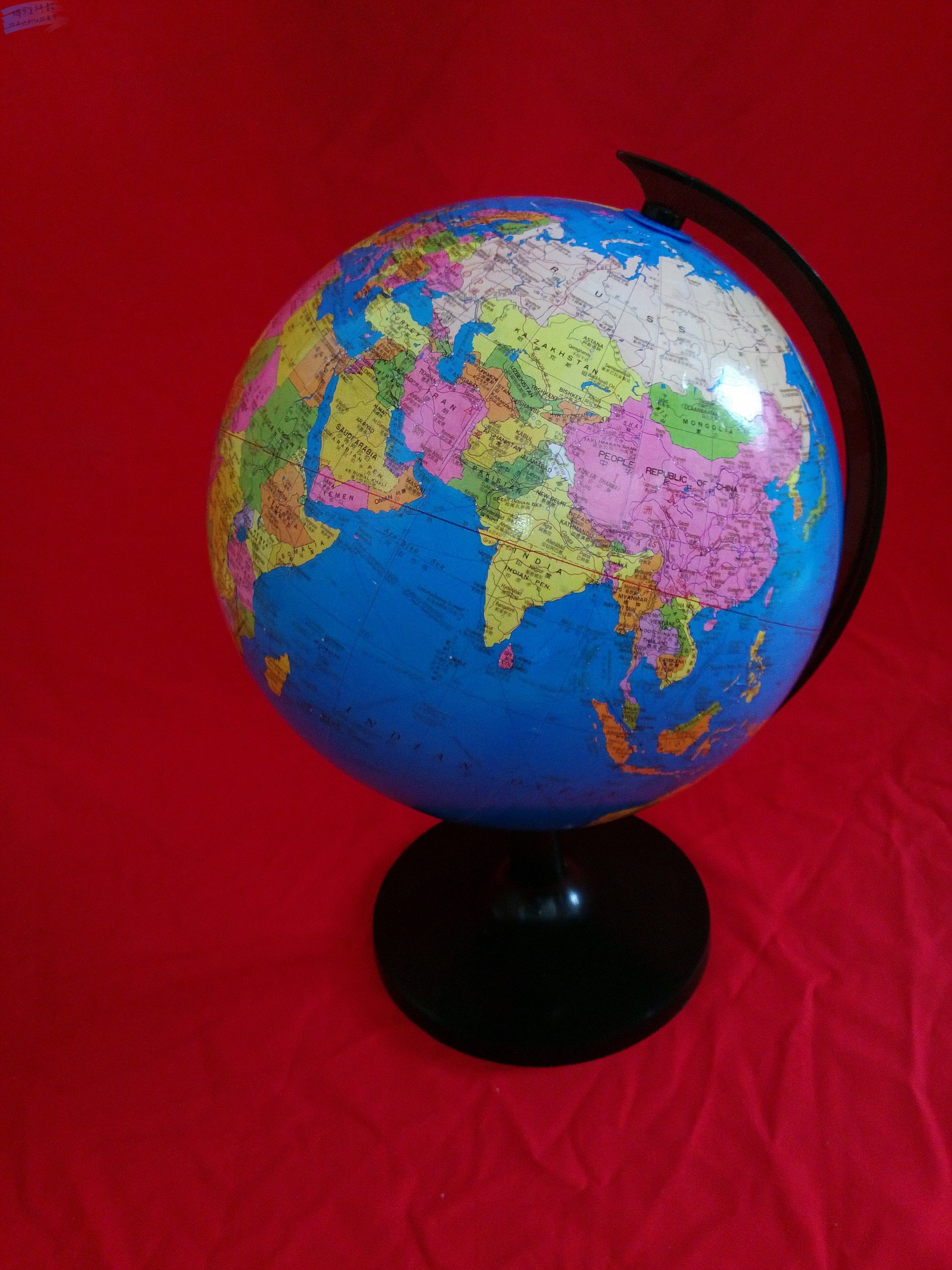 平面政区地球仪34001直径32cm地理实验模型教学仪器教学仪器