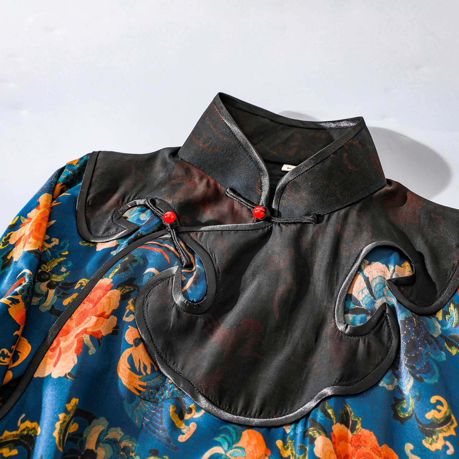 真丝莨绸内衬旗袍香云翊坤宫定制手工片式一片旗袍