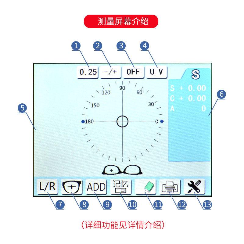 上海加通电脑焦度计jt2005a验光加工仪器设备查片仪彩色液晶触屏