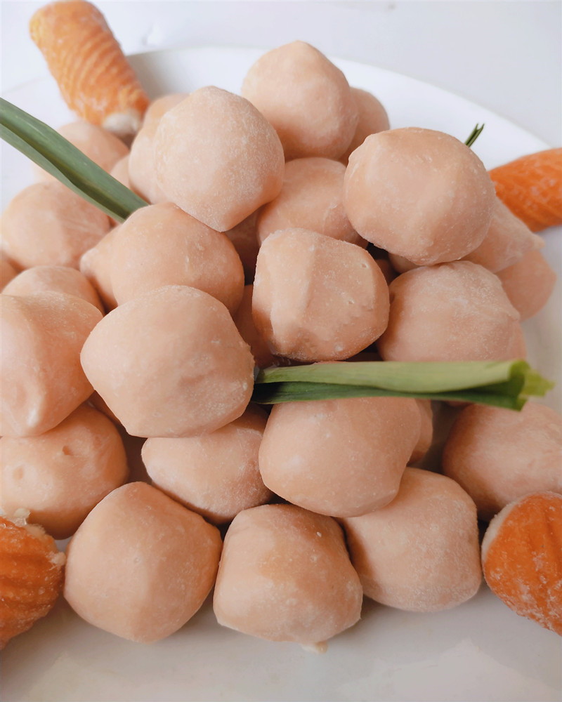 安井虾丸虾味实心鱼丸麻辣烫关东串串香火火锅鱼丸