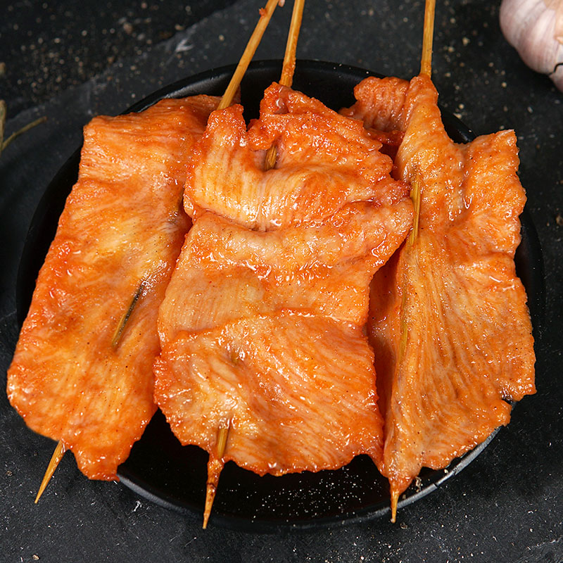 里脊肉片手抓烧烤麻辣烫油炸小吃铁板腌制肉串鸡肉丸