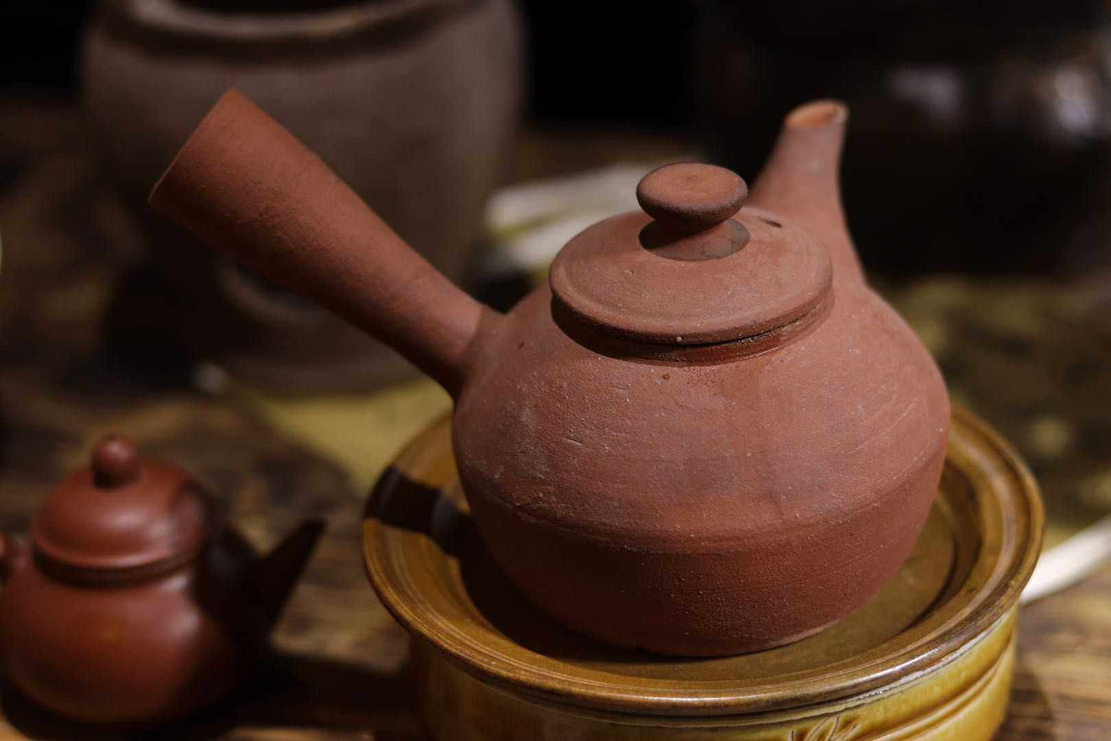 潮汕70年代手工老陶壶砂铫手拉壶玉书煨煮烧水壶冲茶器