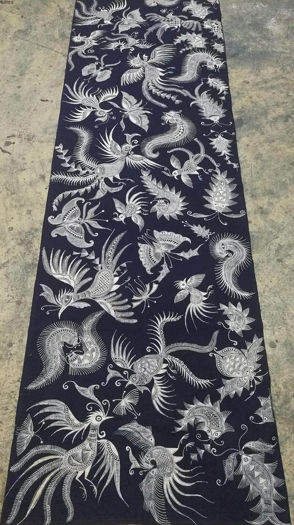 贵州丹寨蜡染定制壁挂茶席茶旗床旗餐垫布布艺苗族蜡染