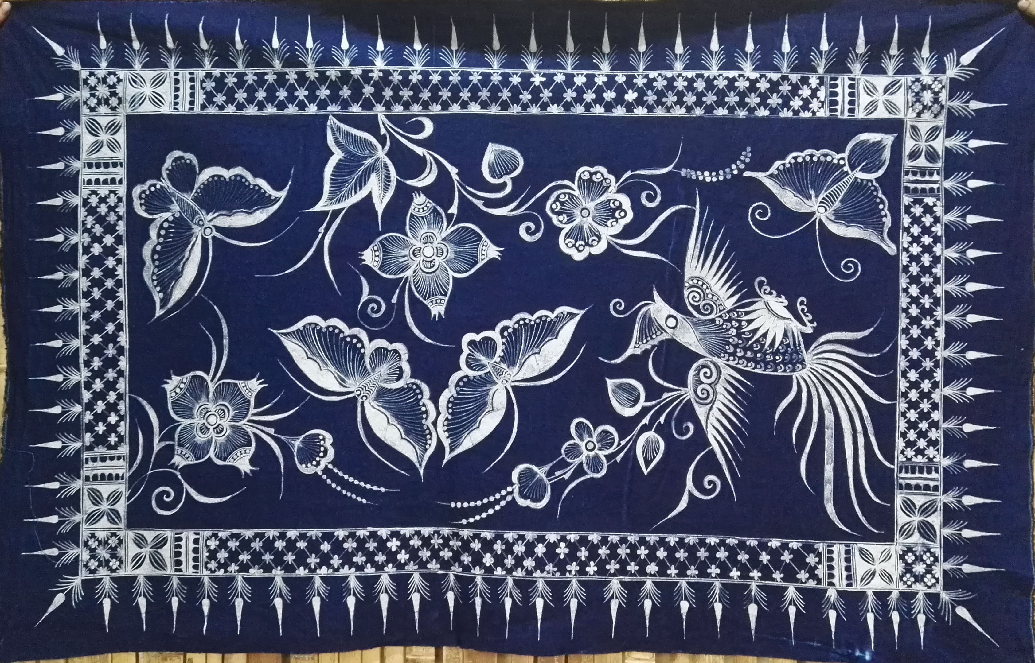 蜡染苗族布艺贵州丹寨桌布桌旗门帘杯垫茶店桌布