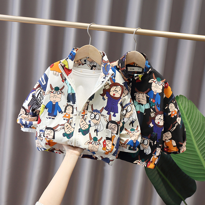 男童外套2021新款春秋装韩版1-6岁儿童风衣3小孩夹克夏4女宝宝潮5