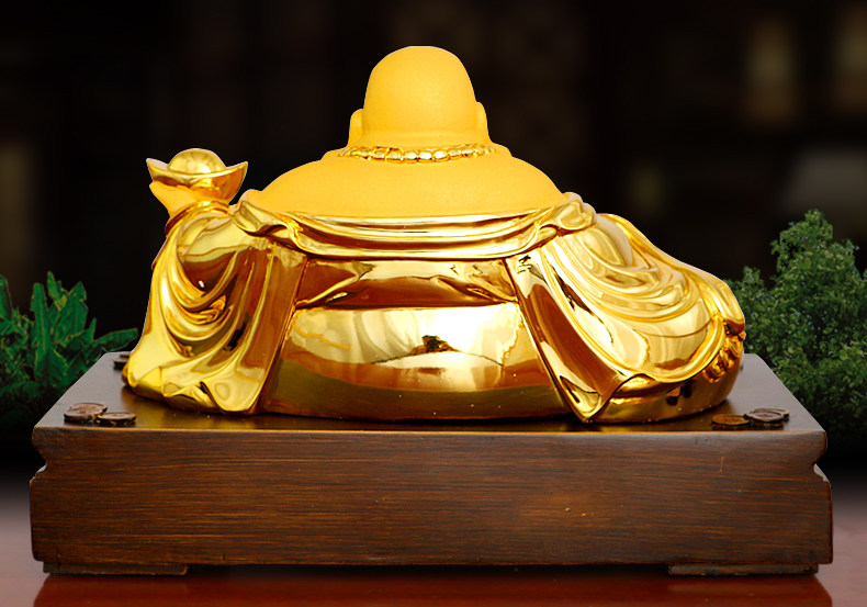 如意赐福弥勒佛摆件招财笑佛像供奉家居风水客厅装饰乔迁开业礼品