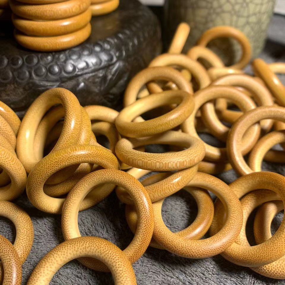 实心玉竹指环鸟笼环跑环指圈绣眼笼环竹环配饰竹编