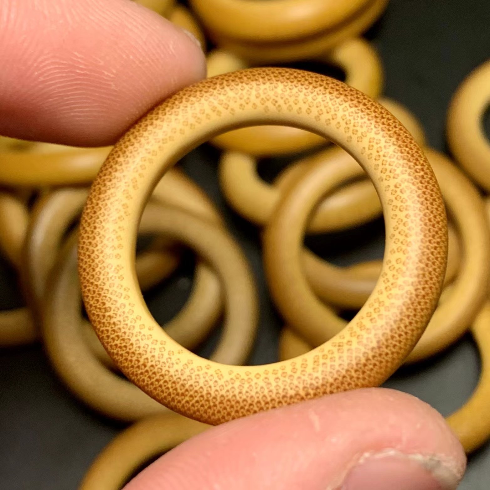 实心玉竹指环鸟笼环跑环指圈绣眼笼环竹环配饰竹编