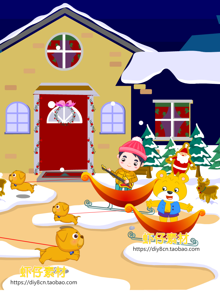 anflash动画源文件动物动态拟人圣诞过新年春节flash