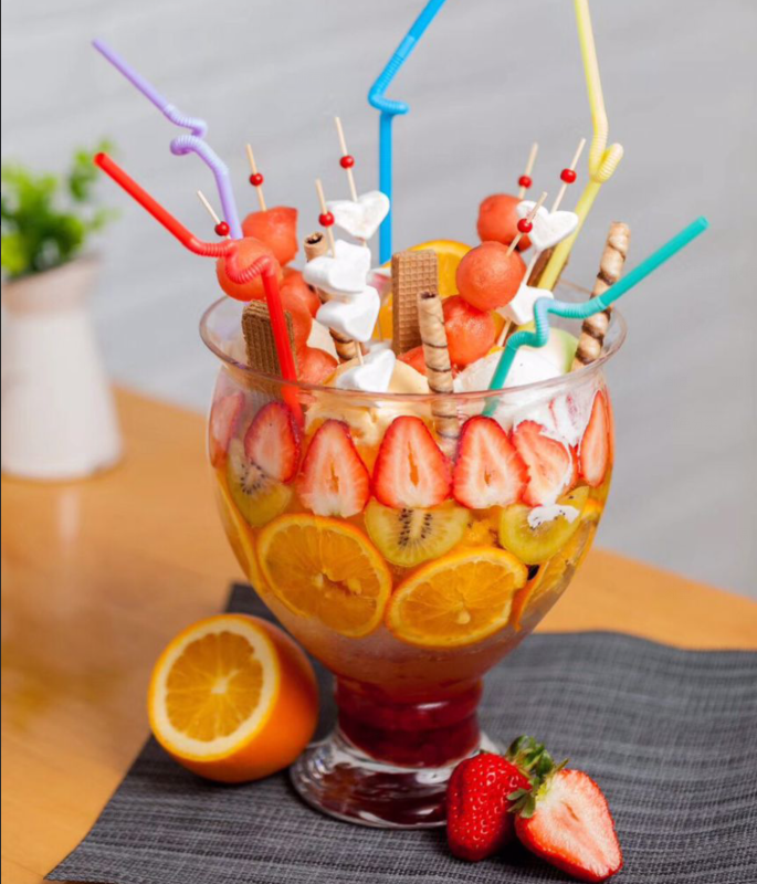 网红芭菲巨型大容量雪糕杯酒酒吧冷饮饮品专用玻璃杯