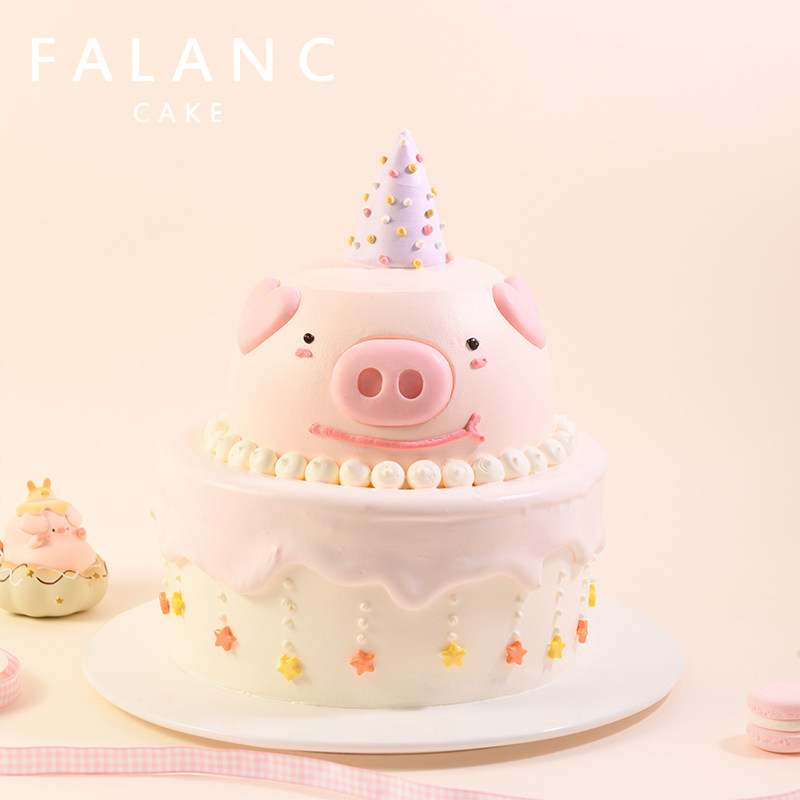 falanc生肖小猪儿童生日蛋糕北京上海杭州广州深圳新鲜生日蛋糕