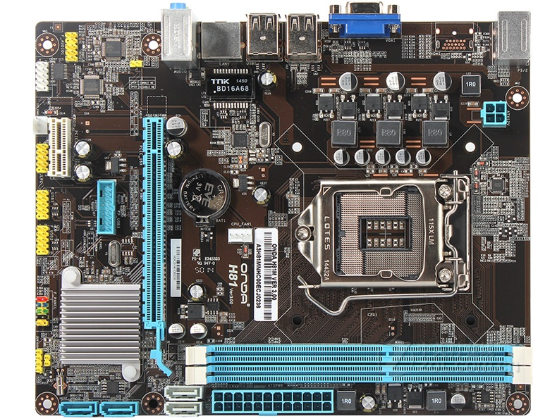 机ddr31150针台式全固态版h81chdmi主板h81集成vga昂达onda