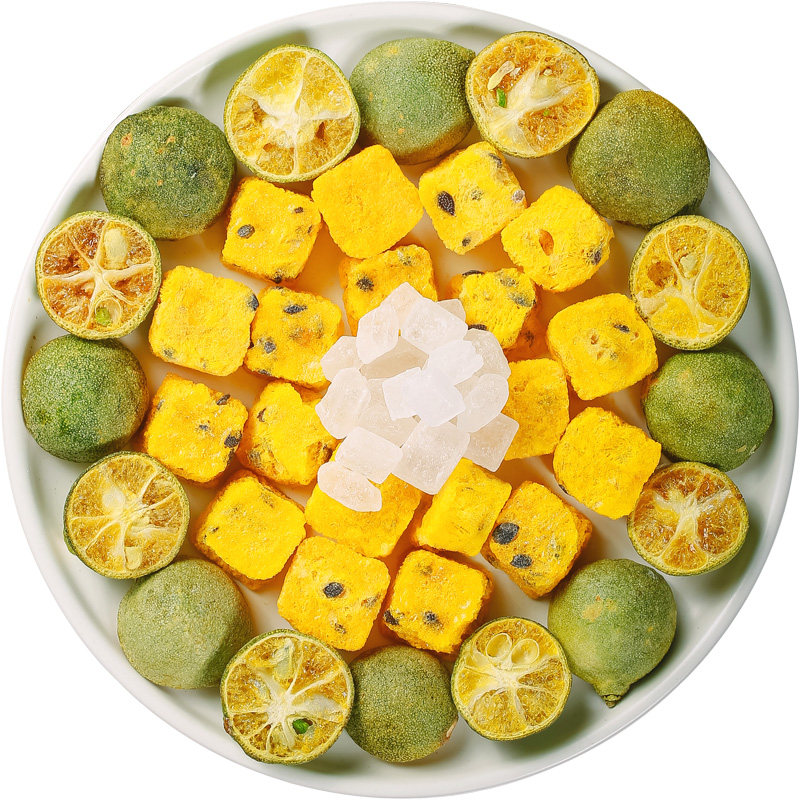 果茶金桔百香茶包冲泡饮品冻干柠檬柠檬果桔泡冻干速溶水果块茶