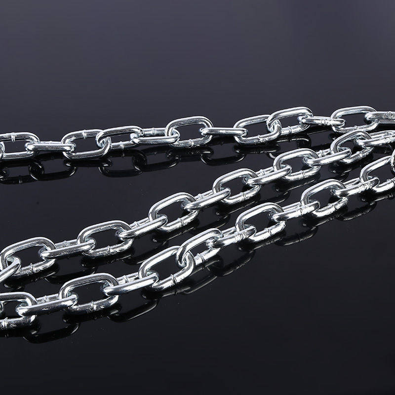 6mm粗锁车链条镀锌铁链子加粗狗链焊接防盗大铁链子扣勾超粗米价