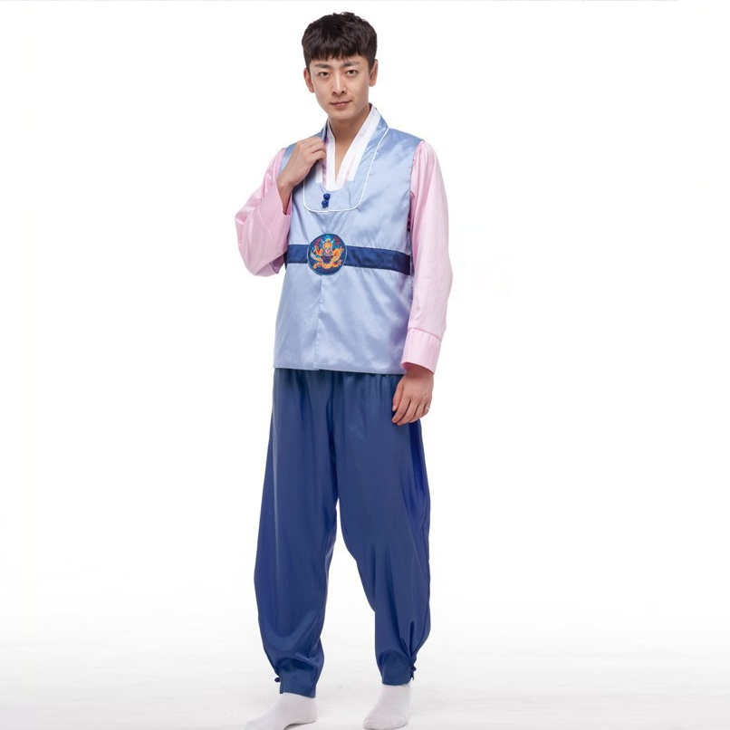 韩服男士朝鲜服族服装鲜族少数民族演出服传统写真亲子装