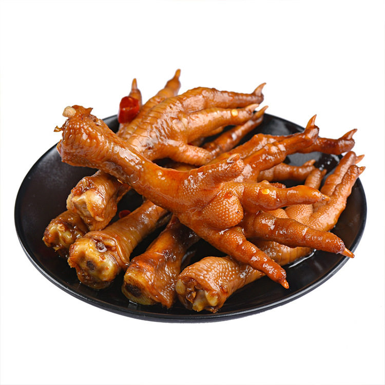 种种卤味鸡爪200g真空袋装麻辣五香四川特产休闲零食鸡脚杆铁童木