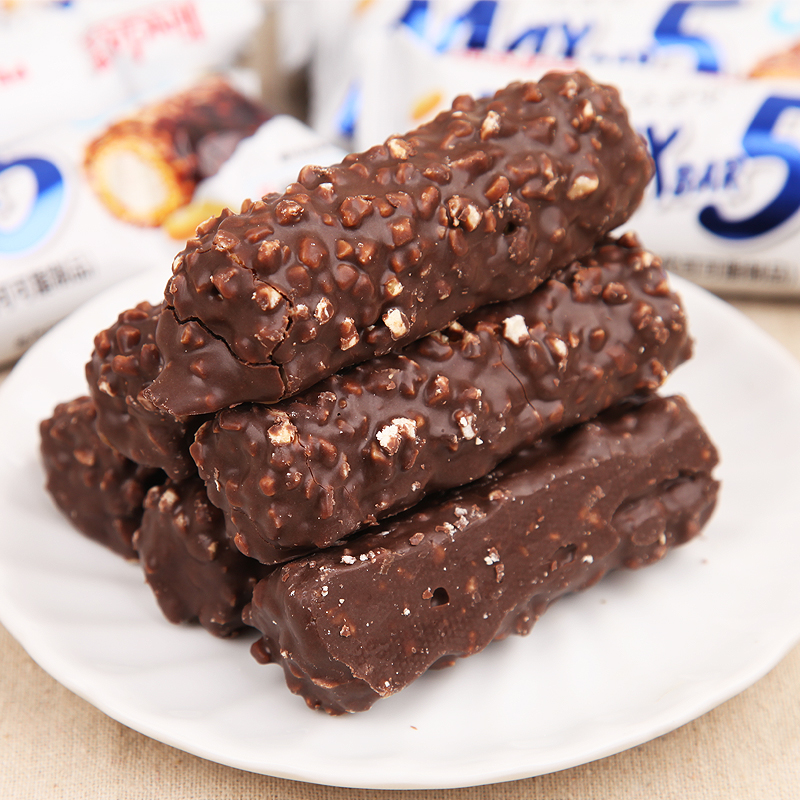 锦大max-5椰奶夹心椰蓉花生巧克力棒35g*6支/代可可脂办休闲零食