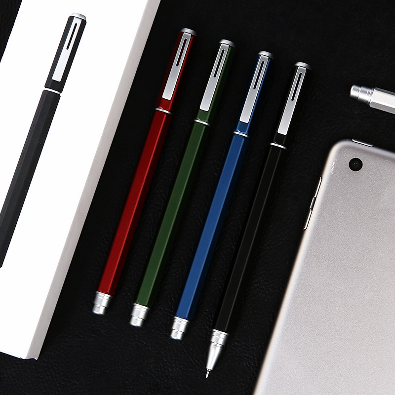 限量款日本pentel派通bln665六角金属杆中性笔水性笔礼盒装签字笔