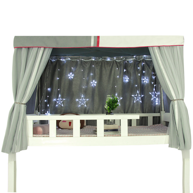 大学生宿舍床上加厚强遮光帘全封闭上铺下铺男女生蚊帐一体式床帘