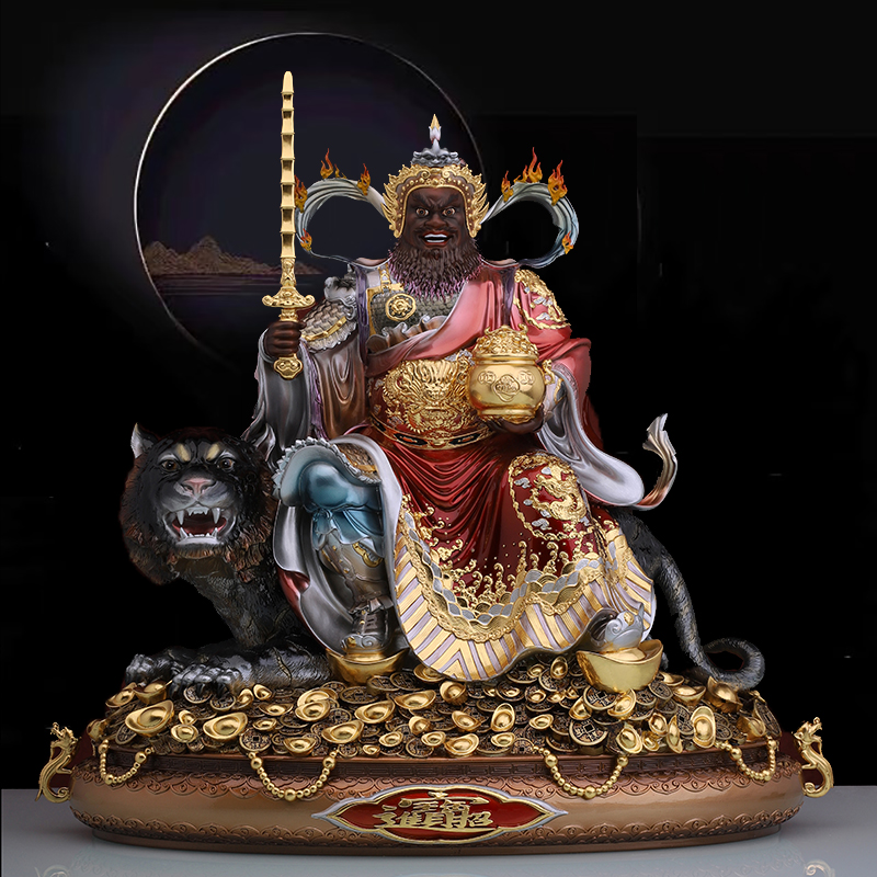 纯铜摆件元帅赵公佛像赵朗赵赵玄坛居家铜彩神像摆件