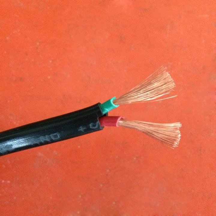 纯铜黑皮皮软电线rvv二芯双2x0507525平方多股护套线