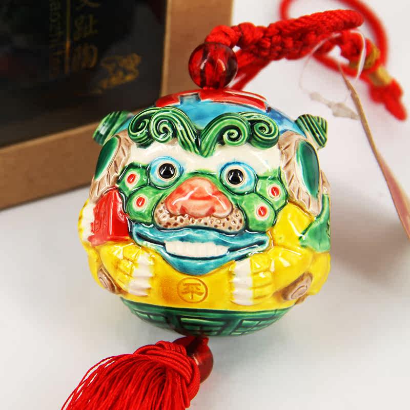 手礼网三面风狮爷交陶瓷精美挂饰背包饰品挂件其他diy饰品配件