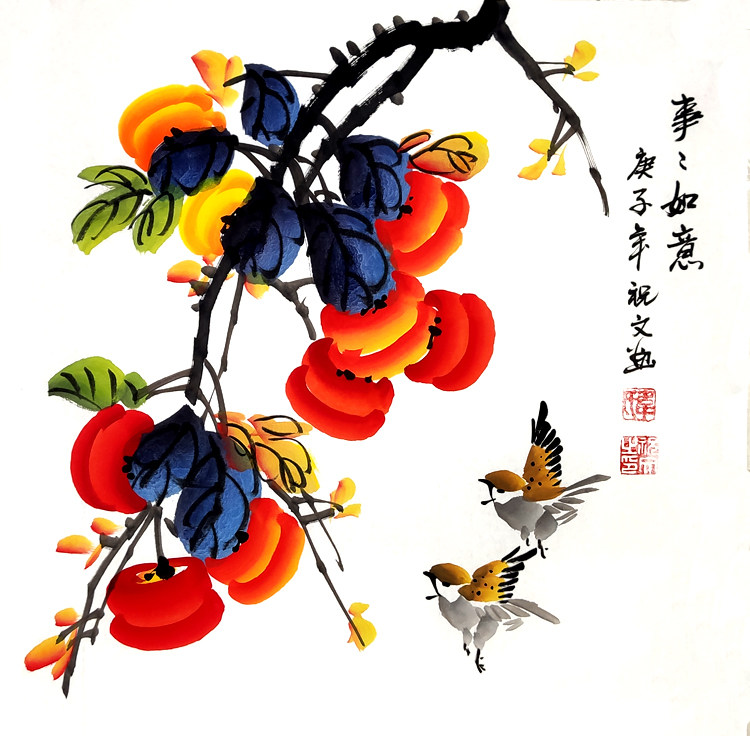 特价促销手绘国画写意水墨花鸟客厅玄关小品国画