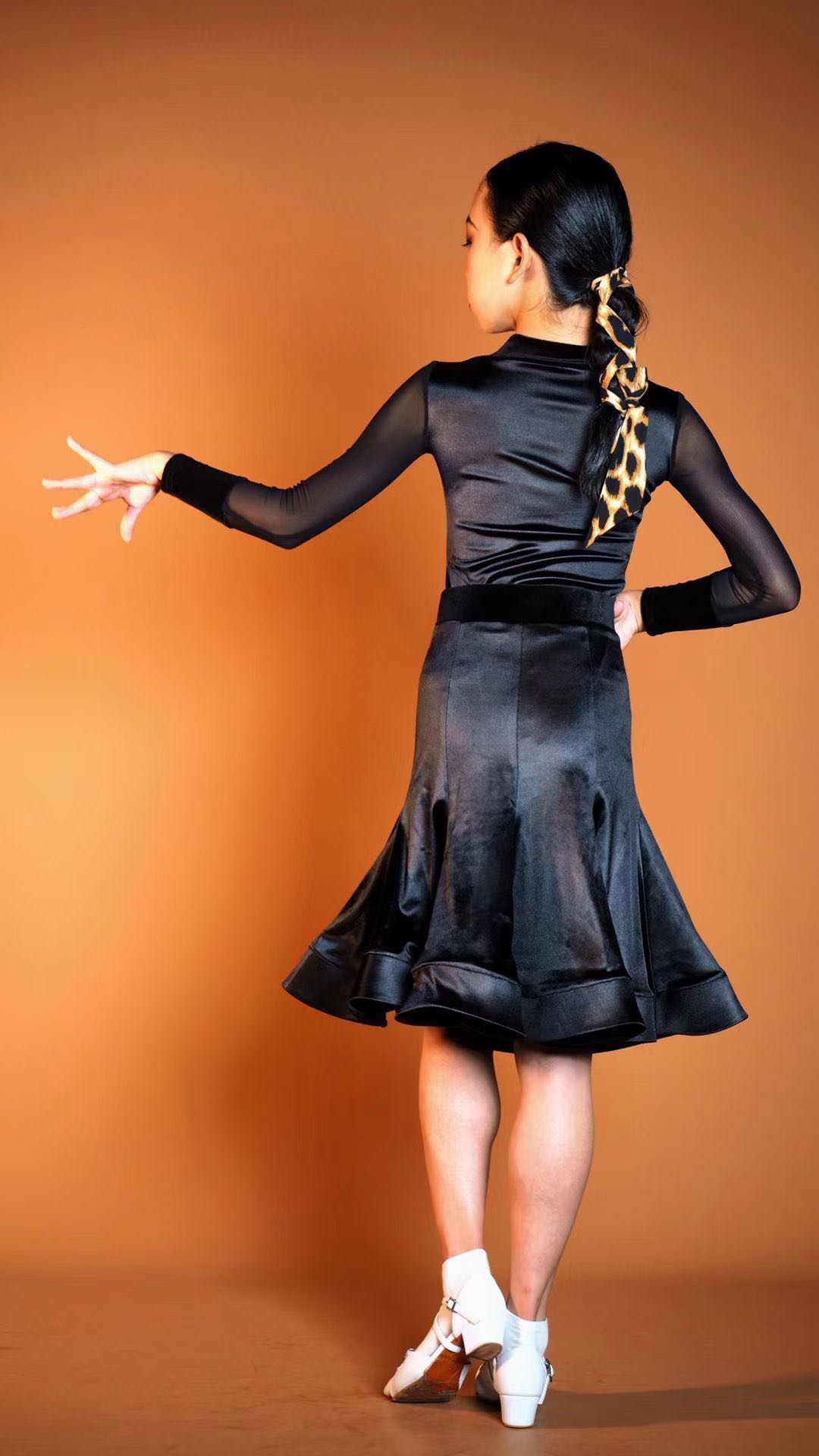 blingc新款少儿拉丁舞专业高档舞蹈服表拉丁舞演出服