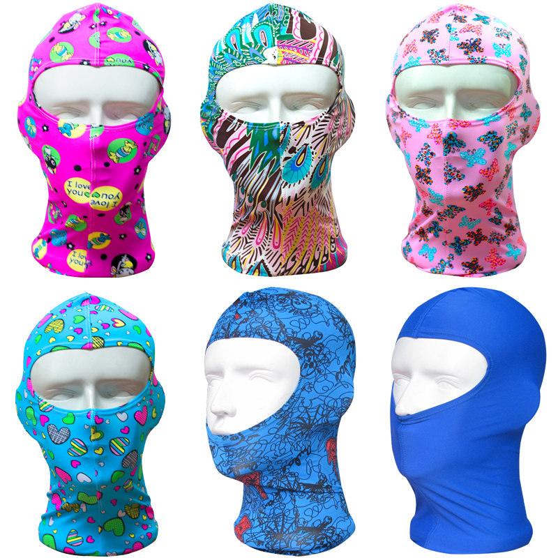 男女游泳专用头套户外防紫外线防晒面罩防水母浮潜游泳帽脸基尼