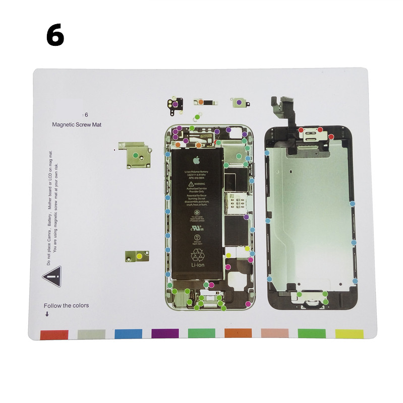记忆苹果手机螺丝6plus7plus8x拆机磁性工作螺钉绝缘布