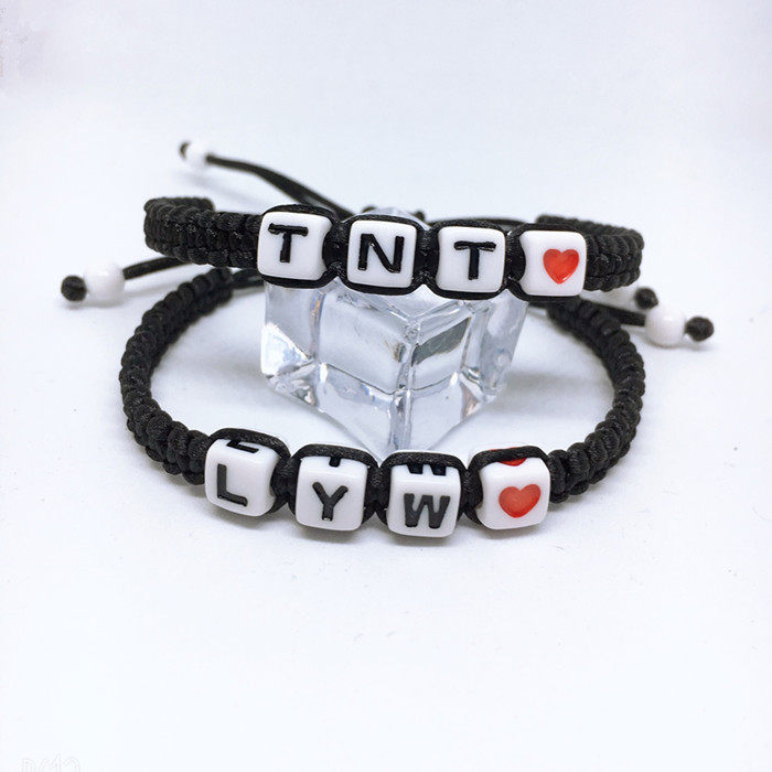 时代少年团tnt周边刘耀文宋亚轩马嘉祺丁程鑫应援字母手绳手链