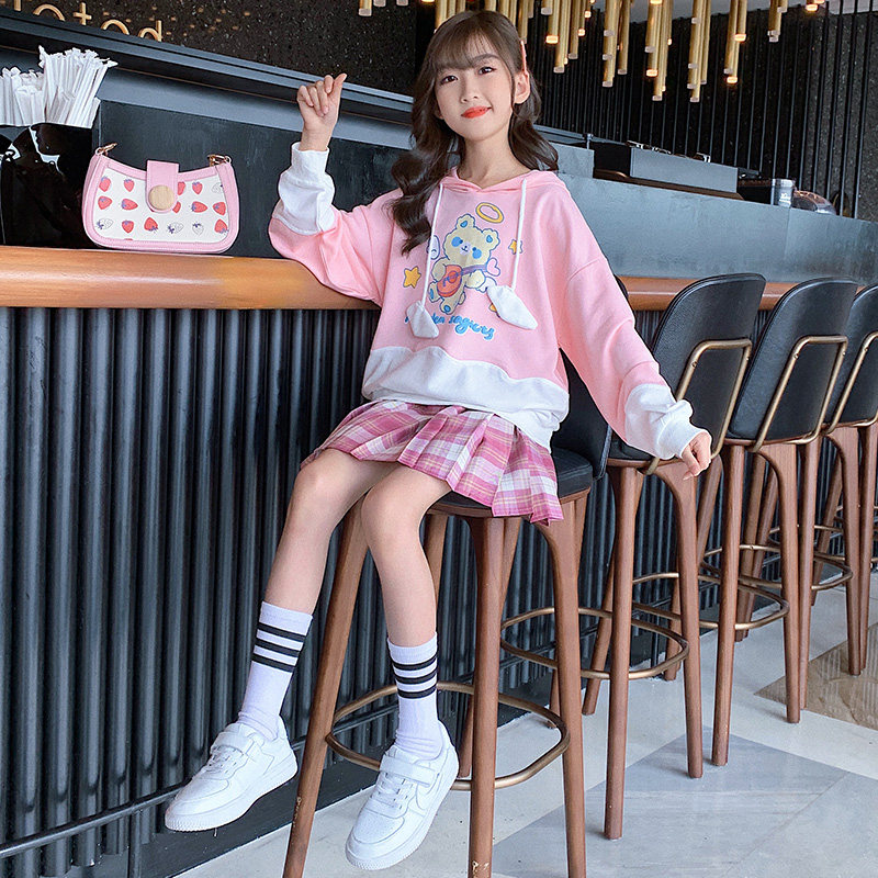 儿童网红衣服小孩洋气4时髦童装女孩裙子连衣裙连衣裙