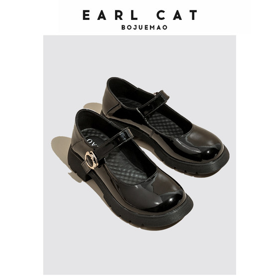 Earl cat leather leather shoes women's shoes summer 2022 new single shoe flat sole shoe girl summer Mary Zhen shoes Earl cat leather leather shoes women's shoes summer 2022 new single shoe flat sole shoe girl summer Mary Zhen shoes