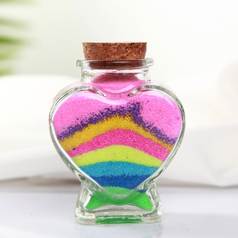 沙画儿童手工创意制作彩砂瓶套装益智玻璃许愿瓶沙画