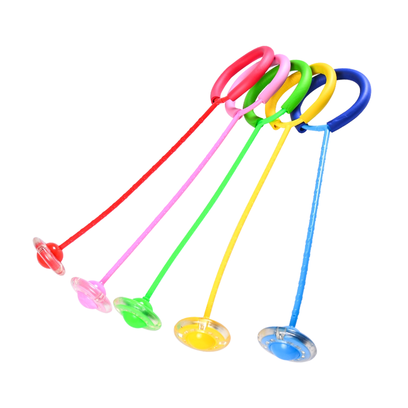 跳跳球儿童玩具弹力闪光蹦蹦球小孩单脚甩腿球成人旋转脚环跳跳球