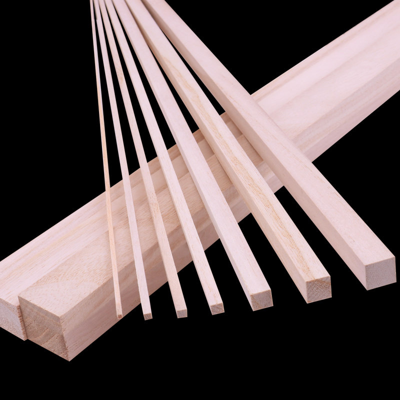 桐木条 diy手工 建筑模型材料 1米 桐木棒 桐木方木棒 多型号
