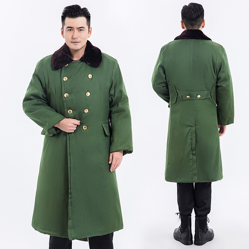 冷库防寒服过膝正品品大军衣冬季加厚加绒长款军迷大衣