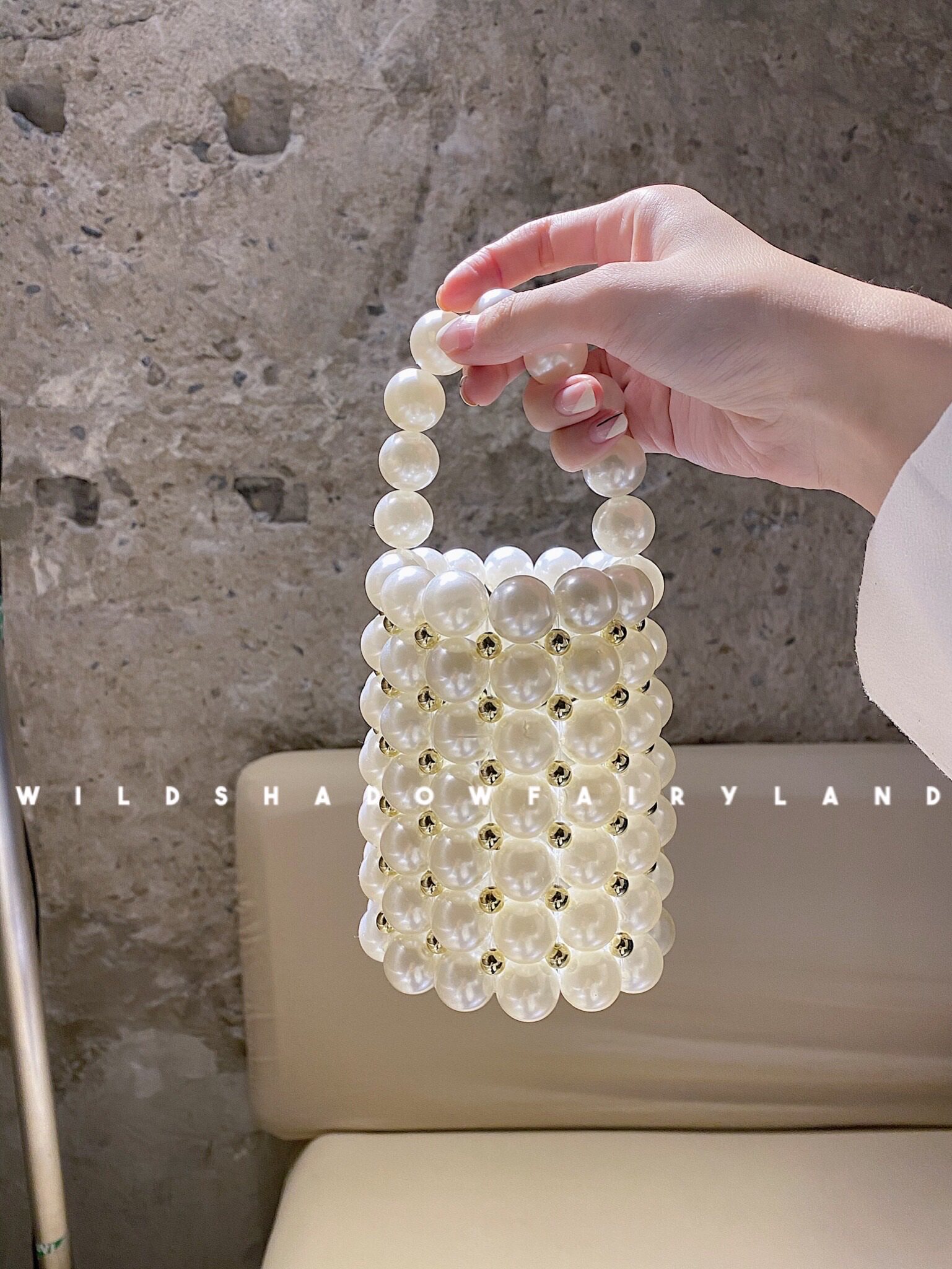 官方授权wildshadow设计师炫彩水晶珠珠包温柔女士包袋