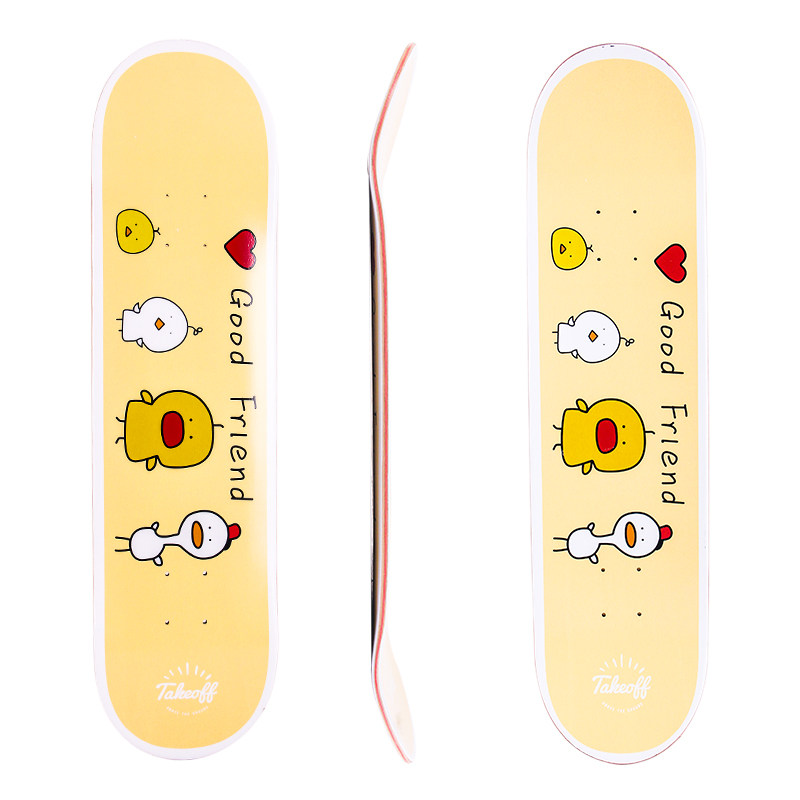 takeoff新手专业专业组组装滑板男女青少年双翘板面滑板