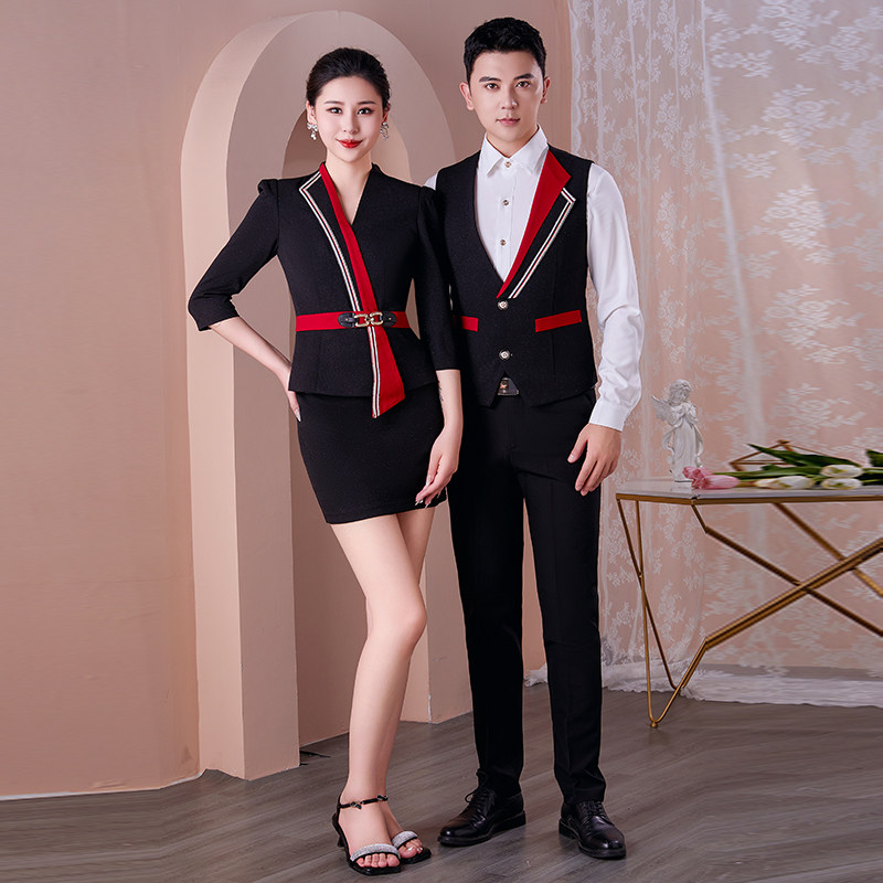 新款夜场dj公主ktv包厢服务员工作服套裙酒店酒店工作制服