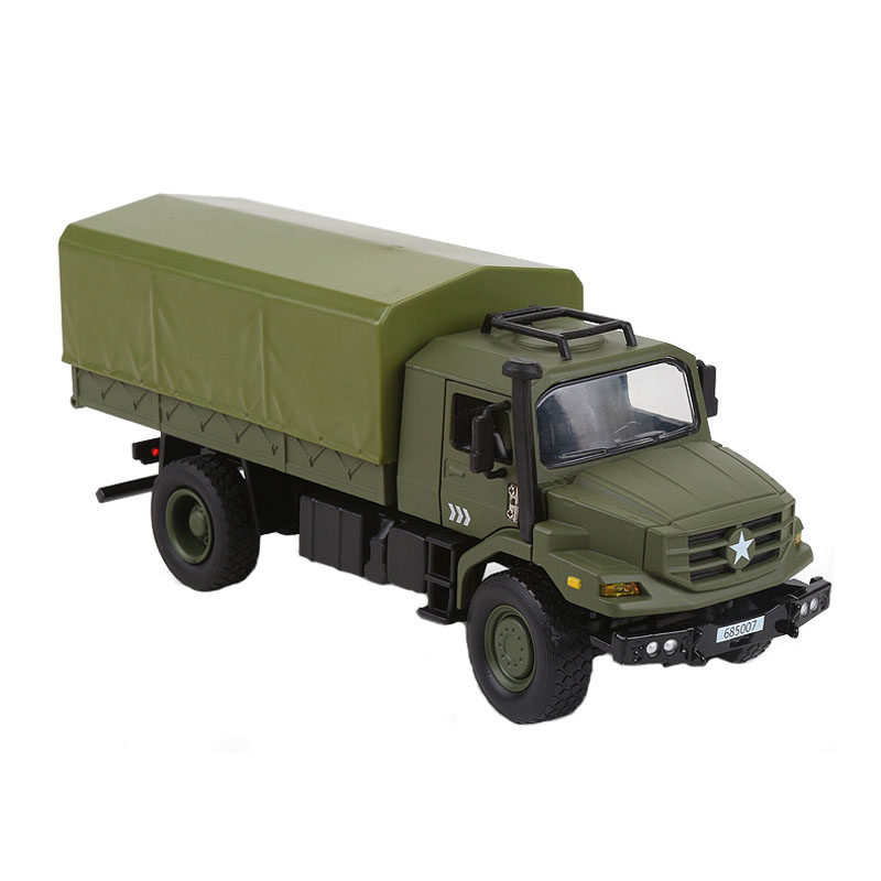 凯迪威合金军用卡车运输车金属仿真越野车军卡模型收藏摆件玩具车