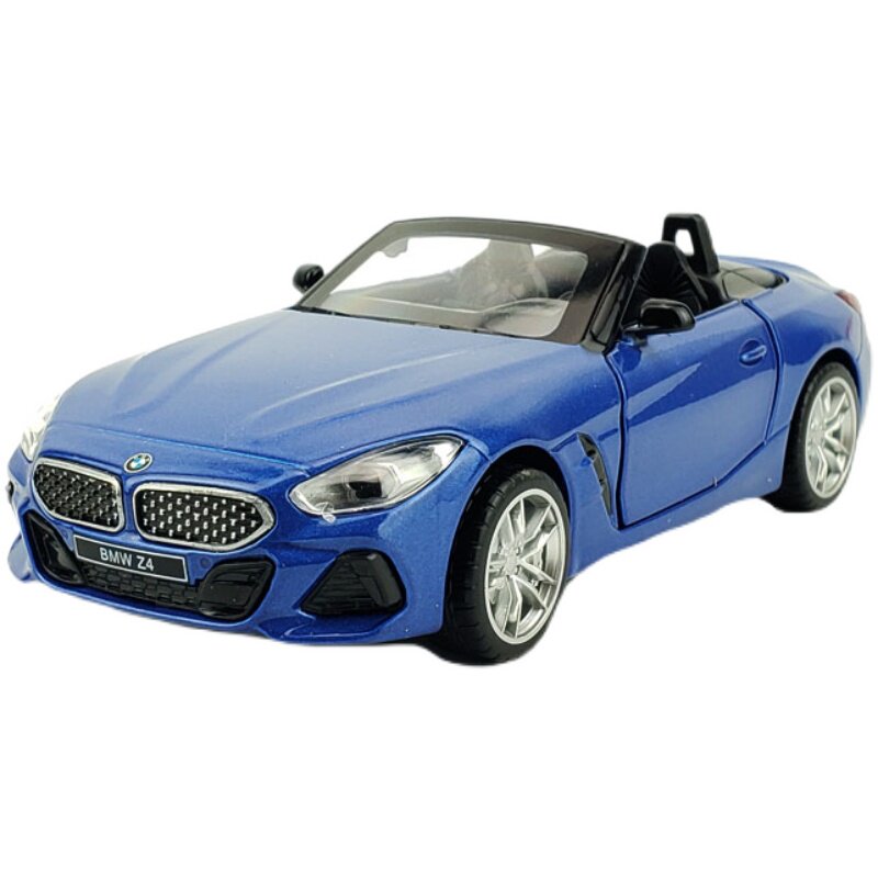 车模彩珀宝马z4敞篷跑车合金开门回力玩具车合金车